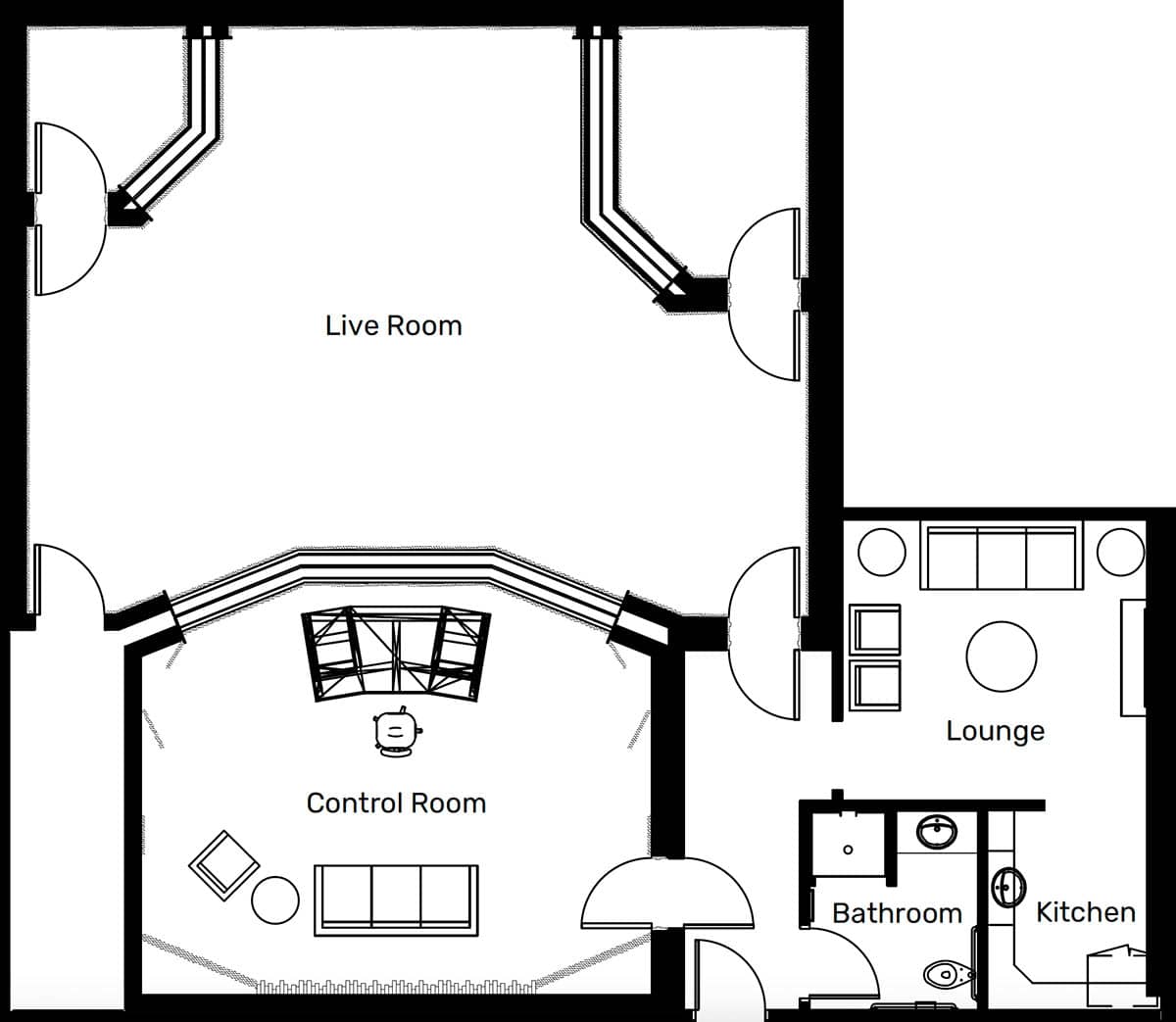 Studio-B floor plan